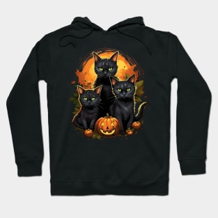 Halloween Cute Black Cats Lover Hoodie